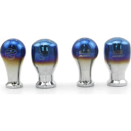 MUGEN Burnt Blue Style Aluminum Gear Shift Knob Shifter Lever Head For Universal Car