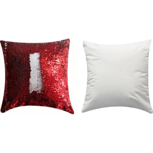 FREE SHIPPING 10pcs/lot Blank Sublimation Sequins Bling Cushion Pillowcase For Sublimation INK Transfer Printing Gift 40*40cm