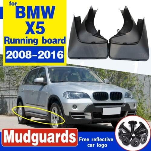 Car Mud Flaps Fender Splash Guards Mudguards Mudflaps For BMW X5 2008-2016 With Running board Car Front Rear wheel Accessories