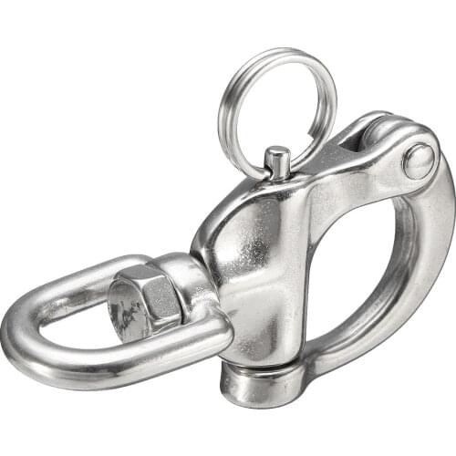 316 Stainless Steel Swivel Shackle Marine Silver Quick Release Boat Anchor Chain Eye Shackle Swivel Snap Hook Sailing Hardware