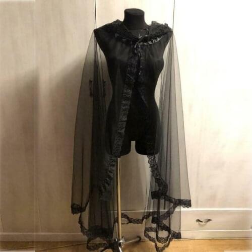 Black Lace Bolero Shrugs For Women Bridal Bolero Cape For Dress Evening Party Dress Cape Tulle Shawl And Wraps