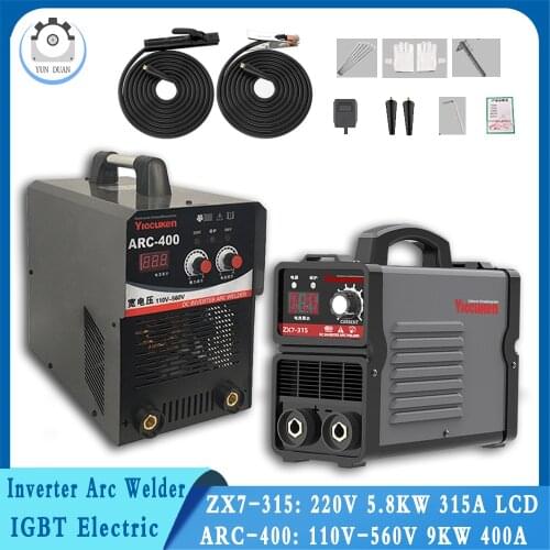 AC 110V-560V 9KW 400A Inverter Welding Machine Semi-automatic LCD Display Welding IGBT Inverter Arc Electric Welder Industrial