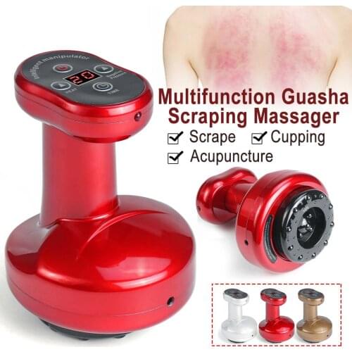 Rechargeable 9 Gear Heating Electric Guasha Massager Scraping Tool Fat Removal Body Slimming Stimulate Acupoint Detoxification