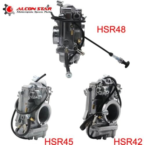 Alconstar- HSR42 HSR45 HSR48 Motorcycle Mikuni Carburetor Pumper Carb for Harley EVO Twin Cam Sportster 883 Tour Glide Softail