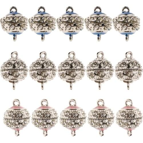 5pcs Round Copper Magnetic Clasps for Bracelet Necklace Making DIY Findings