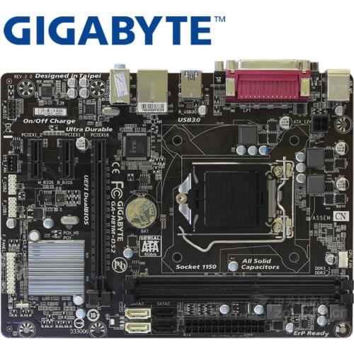 GIGABYTE GA-H81M-DS2 Desktop Motherboard H81 Socket LGA 1150 i3 i5 i7 DDR3 16G Micro-ATX UEFI BIOS Original Used Mainboard