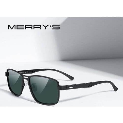 MERRYS DESIGN Men Classic Square Sunglasses HD Polarized Sun glasses For Driving TR90 Legs UV400 Protection S8925
