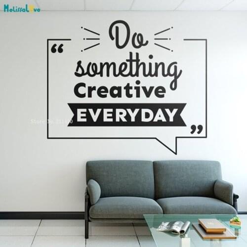Office Walls Decals Do Something Creative Everyday Supplies Signs Typography Home Decoration Vinyl Posert Removable YT1459