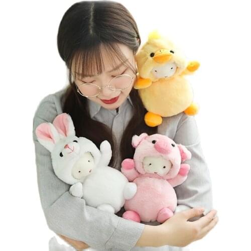 New net red turned small wool plush toy doll sheep turned rabbit doll ragdoll children comfort sleep pillow children bedroom dec