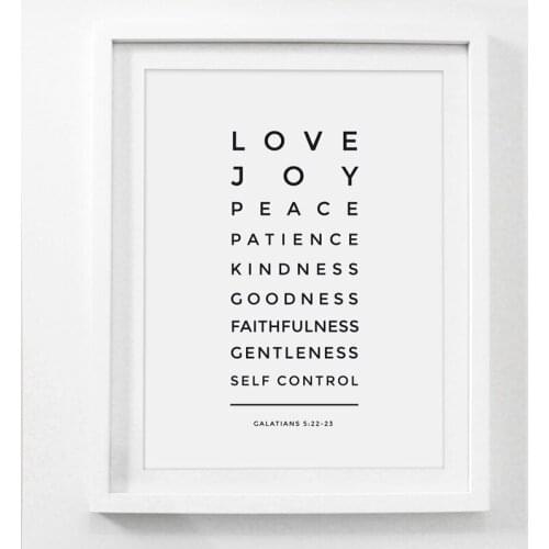 Love is Patient Kind Prints Poster Home Living Room Bible Verse Wall Art Canvas Painting Christian Print Home Decoration