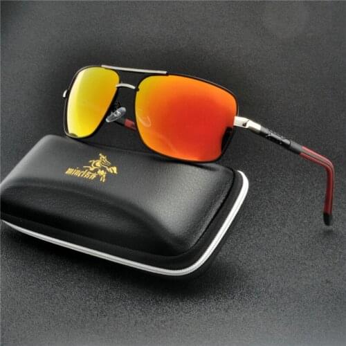 Polarized Sunglasses Men UV400 High Quality Brand Designer Vintage Square Sun Glasses For Male pilot Driving Shades NX