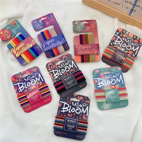 Daily Color Elastic Hair Ring Headdress Rubber Band Hair Rope Girl Mori Simple Hair Accessories for Women Headwear