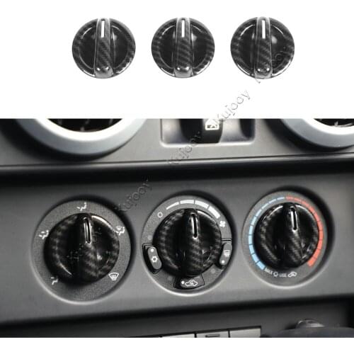 ABS Car Air Conditioning Switch Knob Cover Guard Protect Decor for Jeep Wrangler JK 2007-2010 Car Styling Accessories