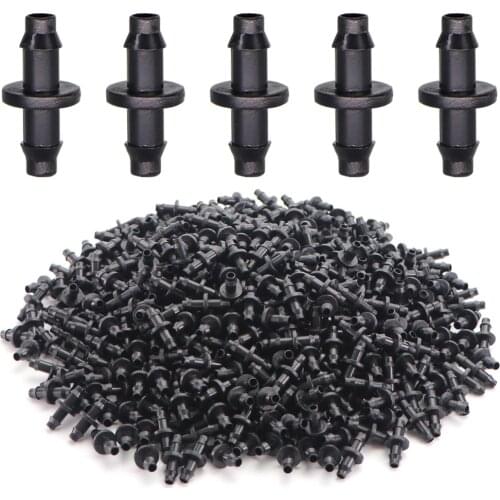 1/4" Hose Double Barb Micro Flow Drip Irrigation Straight Barbed Connector 4/7mm Tubing Coupling Garden Watering Dripper Fitting