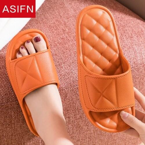 ASIFN New Unisex Slippers Women Men Shoes Summer Bathroom Slipper Couple Indoor Sandals Fashion Home Slippers Non-slip Flip Flop