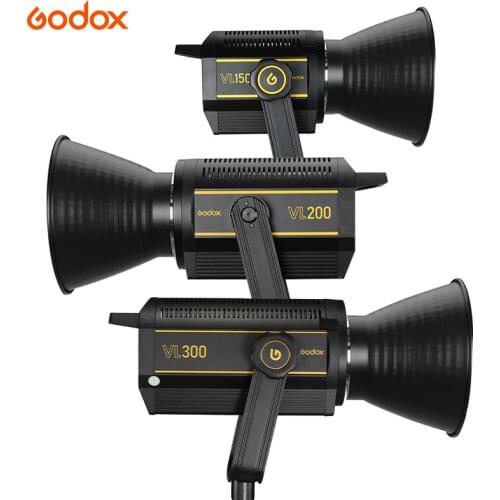 Godox VL150 VL200 VL300 5600K White Version LED Video Light Continuous Output Lighting Bowens Mount Studio Light App Support