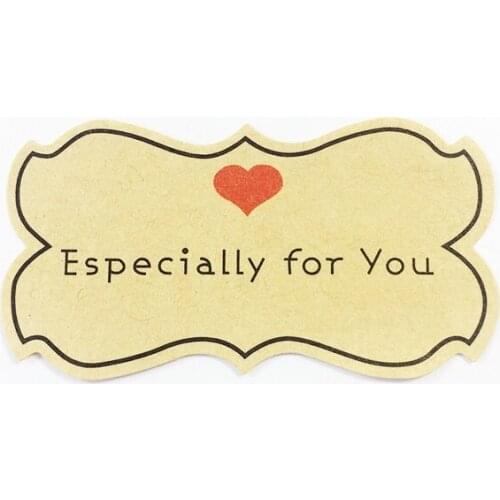 80 Pcs/lot Vintage Especially for you With Red Heart Seal Sticker Kraft Paper Stickers handmade Gift Packaging Scrapbooking