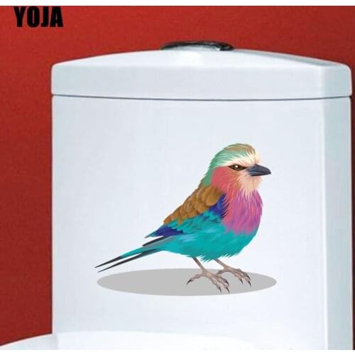 YOJA 21.8X18.4CM Animal Sparrow Toilet Decal Wall Sticker Home Decoration T3-1195