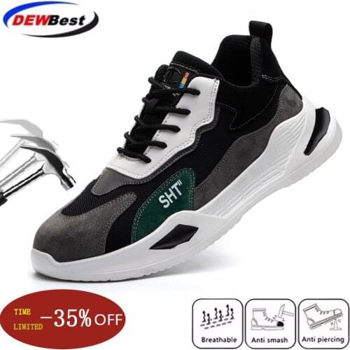 Work Safety Shoes men Steel ToeAnti-Smashing Puncture Proof Soft Light Comfortable Indestructible Protective Boots women Sneaker