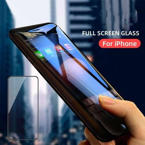 Full Cover Protective Glass On For iPhone 11 Pro 7 8 6 6s Plus SE 2020 Screen Protector For iPhone X XR XS 11 12 Pro Max Glass