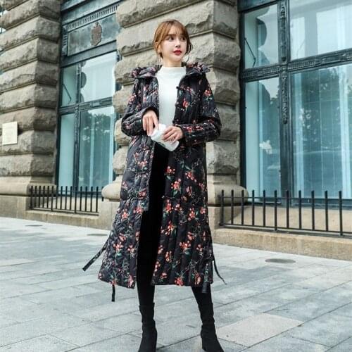 2020 Womens jacket hooded, winter coat on white duck Korean fashion, vintage down jacket