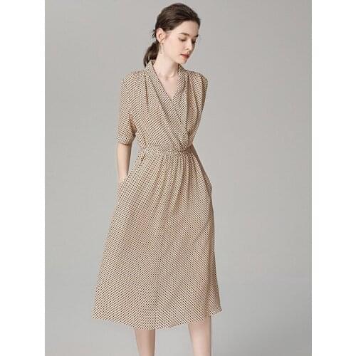 Beige silk floral maxi dress women v neck a line 2020 summer long work boho beach office sexy party luxury dresses plus size