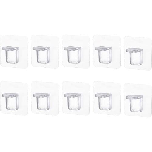 10 Pcs Shelf Support Pegs Punch Free Self Adhesive Shelves Clips for Kitchen Cabinet Book Shelves Strong Partition Pin JDH88