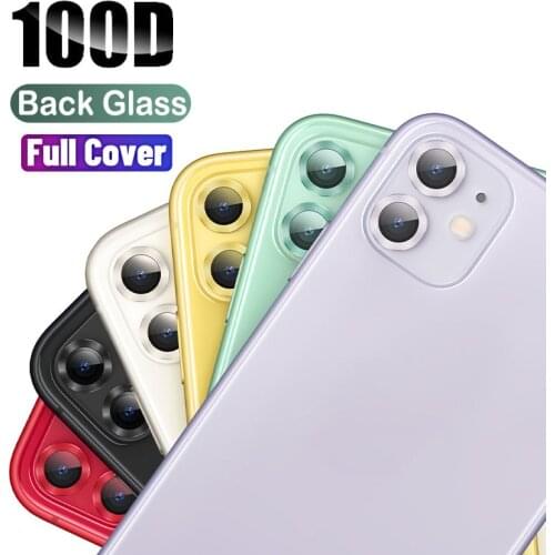 100D HD Rear Back Tempered Glass For iPhone 11 Pro Max XS XR Screen Protector Film For iPhone 7 8 6S Plus 7Plus 8Plus Full Cover
