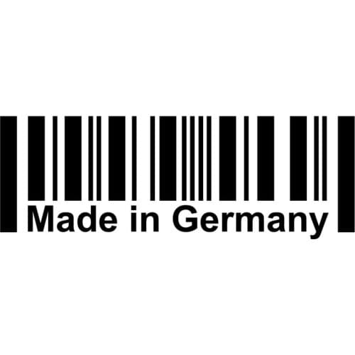 15.5cm*5.4cm MADE IN GERMANY Bar Code Originality Vinyl Car-styling Decal Car Sticker S6-3791