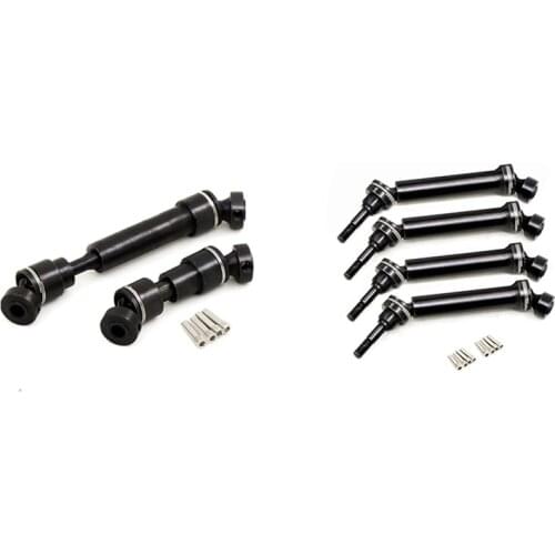2Pcs Hard Steel Main Center Drive Shaft CVD 7250R for Traxxas 1/16 Mini E-Revo & 4Pcs Hard Steel Front Rear Drive Shaft
