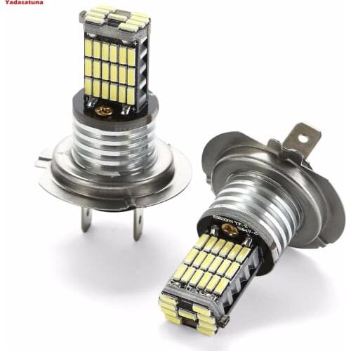2x H7 H11 H10 9005 H4 9006 h16JP 1000 Lumen CANBUS Ampoule de Feux anti-brouillard H7 45*4014 SMD LED blanc 6000K