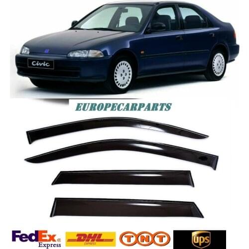 For Honda Civic V Sd 1991-1995 Side Window Visors Sun Rain Guard Vent Deflectors 4 pieces