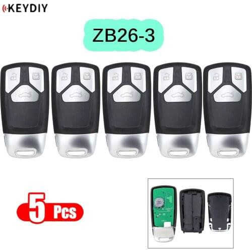 5PCS/LOT KEYDIY Universal Smart Key ZB26-3 for KD-X2 Car Key Remote Replacement Fit More than 2000 Models