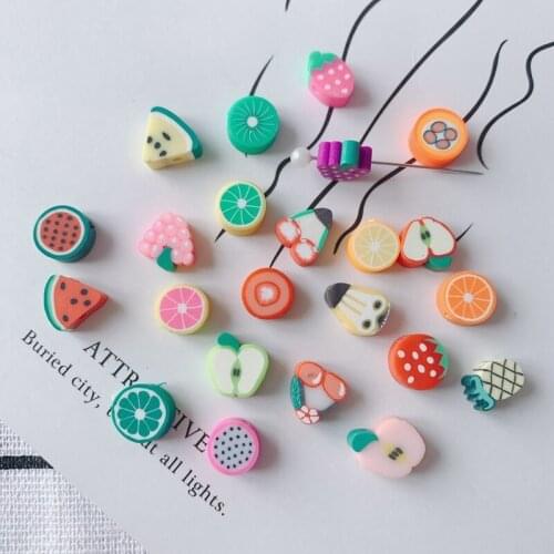 DIY accessories wholesale ins wind summer fruit watermelon dragon fruit hole collection mixed earrings pendant materials