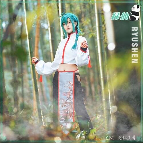 Anime Ichikara VTuber Inc YouTuber Ryuu Shen Cosplay Costume Uniform Dresses Christmas Halloween Free shipping CG696