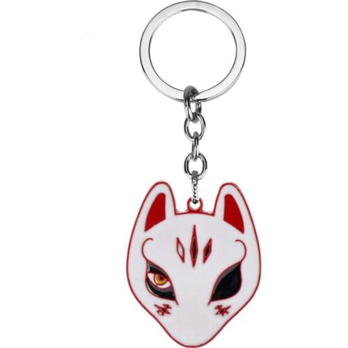 Mask Keyring Jewelry Game Persona 5 P5 Cosplay Accessories Head Shape Of Fox Pendant Keychain Rope Chain For Women Men