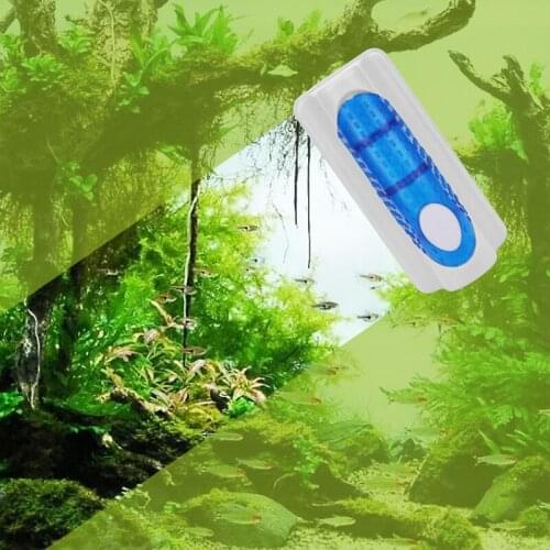 Double Sided Magnetic Aquarium Brush Tank Glass Algae Scraper Cleaner Magnetic Brush Aquarium Tank Fish Tools Floating Brushes