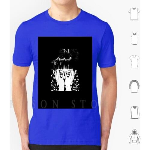 Suehiro Maruo Girl T Shirt Diy Big Size Cotton Suehiro Maruo Junji Ito Uzumaki Evangelion Akira Sleeve Anime Horror