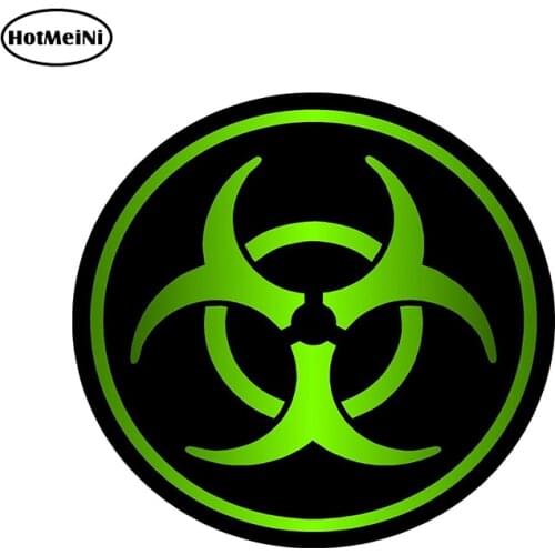 HotMeiNi 13cm x 13cm Car Styling Car Sticker Zombie Bio Hazard Decal Sticker Sniper Skull Funny Waterproof Accessories