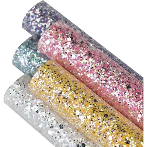 HSDCraft 20x34cm A4 star and Corazon Glitter on Leather Fabric,DIY handmade materials