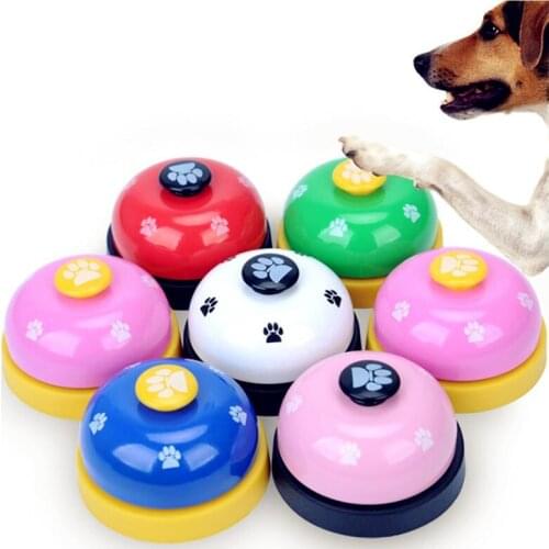 Pet dog Toy Training Called Dinner Small Bell Footprint sound Ring Dog Toys For Teddy Puppy Cat Educational Toys IQ Interactive