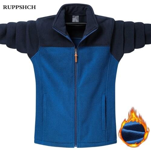2021 Autumn Winter New Fleece Jackets Men Casual Warm Cardigan Stand Collar Outdoor Oversized Jacket Men Jackets M-9XL
