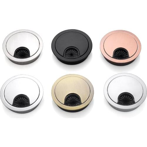 LETAIJIA Zinc Alloy Desk Wire Hole Cover Base Computer Grommet Table Cable Outlet Port Surface Line Box Furniture Hardware