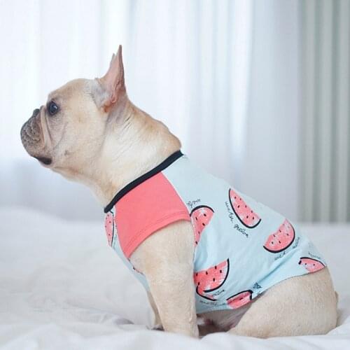 Summer Pet Dog Clothes for Small Dogs Chihuahua Puppy Costume Watermelon Print Pet Shirt Fashion Pets Clothing For Dogs Cat Vest