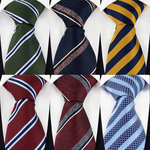 Linbiaway 8cm Mens Striped Ties Groom Business Necktie for Wedding Party Neck Tie Women Neckwear Male Ties Gravatas Slim Cravat