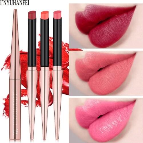 Makeup Matte Lipstick Long-lasting Matt Smoky Cosmetics Lip Stick Lips Make up Tint Nutritious Lip Balm Waterproof Mate Batom