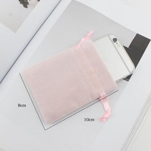 500pcs Mini Pink Velvet Bags 8*10cm Pretty Pouches Jewelry/Earring Packing Bags Christmas/Candy/Wedding Gift Bags ZA5436
