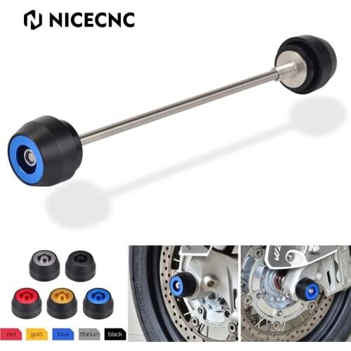 NICECNC Front Axle Slider Wheel Fork Crash Protector For BMW R1200GS Adventure R1200RT 2014 2015 2016 2017 2018 R1250GS