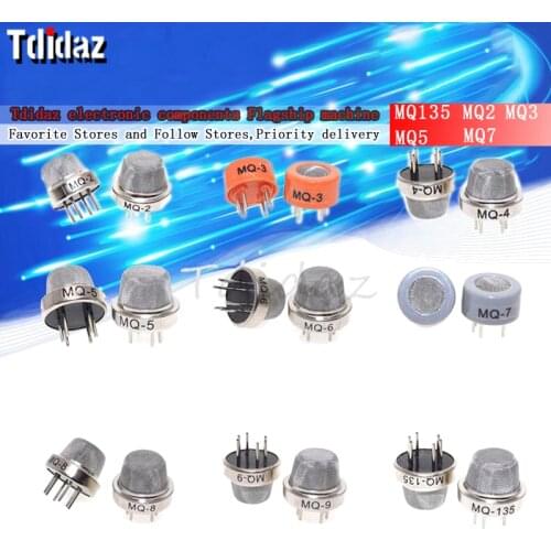MQ Series Sensors MQ135 MQ2 MQ3 MQ5 MQ7 Detecting Gas Sensor Detector MQ-135 MQ-2 MQ-3 MQ-5 MQ-7 DIP
