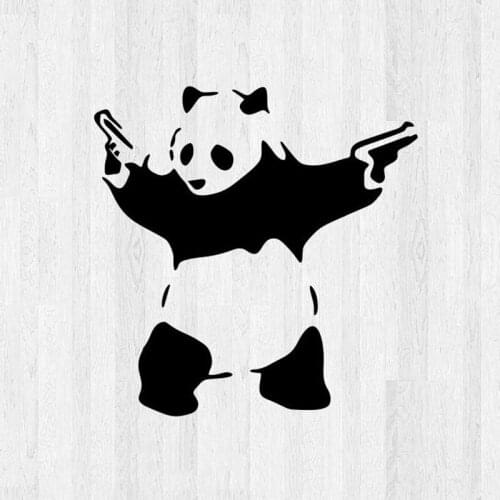 Panda Decal Panda Sticker Panda with Guns Bear Decal Bear Sticker Art Decal Car Truck Laptop Decal Decor H030